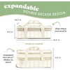 image:imageFit amp Fresh Insulated Double Decker Casserole Carrier for Hot amp Cold Food  Fits two 9x13 pans Expandable LeakResistant Durable Portable Food Carrier For Potlucks Tailgating Picnics PartiesPina Colada Stripe