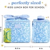 image:imageFit amp Fresh Luna Insulated Kids Lunch Box for Girls Floral Bow Lunch Tote  Easy Carry Handle BPAFree EasytoClean  Kids Lunch Bag Back to School Preschool Kindergarten Cute for Girls amp TweensCornflower in Bloom