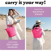 image:imageFit amp Fresh Mari Insulated Soft Backpack Cooler Tote 12Can CapacityHot Pink