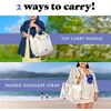 image:imageFit amp Fresh Regatta Insulated Soft Cooler Bag 24Can Capacity  Exterior Mesh Slip Pocket Zipper Pocket Easy Access Top Flap LeakResistant EasytoClean Durable Cooler for TravelPina Colada Taupe Ivory Stripe