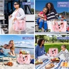 image:imageFit amp Fresh Regatta Insulated Soft Cooler Bag 24Can Capacity  Exterior Mesh Slip Pocket Zipper Pocket Easy Access Top Flap LeakResistant EasytoClean Durable Cooler for TravelPink Gingham