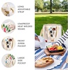 image:imageFit amp Fresh Regatta Insulated Soft Cooler Bag 24Can Capacity  Exterior Mesh Slip Pocket Zipper Pocket Easy Access Top Flap LeakResistant EasytoClean Durable Cooler for TravelPina Colada Taupe Ivory Stripe