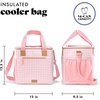 image:imageFit amp Fresh Regatta Insulated Soft Cooler Bag 24Can Capacity  Exterior Mesh Slip Pocket Zipper Pocket Easy Access Top Flap LeakResistant EasytoClean Durable Cooler for TravelPink Gingham