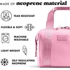 image:imageFit amp Fresh Remi Neoprene Lunch Bag for Women wIce Pack amp Containers  Machine Washable Lunch Box For Women Self Insulating Durable Neoprene Large Capacity For Nurses Teachers School WorkPink