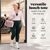 image:imageFit amp Fresh Remi Neoprene Lunch Bag for Women wIce Pack amp Containers  Machine Washable Lunch Box For Women Self Insulating Durable Neoprene Large Capacity For Nurses Teachers School WorkMauve