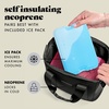 image:imageFit amp Fresh Remi Neoprene Lunch Bag for Women wIce Pack amp Containers  Machine Washable Lunch Box For Women Self Insulating Durable Neoprene Large Capacity For Nurses Teachers School WorkBlack