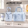 image:imageFit amp Fresh Remi Neoprene Lunch Bag for Women wIce Pack amp Containers  Machine Washable Lunch Box For Women Self Insulating Durable Neoprene Large Capacity For Nurses Teachers School WorkBlue Vintage Flowers