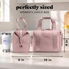 image:imageFit amp Fresh Remi Neoprene Lunch Bag for Women wIce Pack amp Containers  Machine Washable Lunch Box For Women Self Insulating Durable Neoprene Large Capacity For Nurses Teachers School WorkMauve