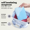image:imageFit amp Fresh Remi Neoprene Lunch Bag for Women wIce Pack amp Containers  Machine Washable Lunch Box For Women Self Insulating Durable Neoprene Large Capacity For Nurses Teachers School WorkBlue Vintage Flowers