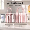 image:imageFit amp Fresh Remi Neoprene Lunch Bag for Women wIce Pack amp Containers  Machine Washable Lunch Box For Women Self Insulating Durable Neoprene Large Capacity For Nurses Teachers School WorkPink Chunky Stripe
