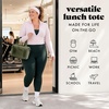 image:imageFit amp Fresh Remi Neoprene Lunch Bag for Women wIce Pack amp Containers  Machine Washable Lunch Box For Women Self Insulating Durable Neoprene Large Capacity For Nurses Teachers School WorkOlive Green