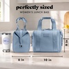 image:imageFit amp Fresh Remi Neoprene Lunch Bag for Women wIce Pack amp Containers  Machine Washable Lunch Box For Women Self Insulating Durable Neoprene Large Capacity For Nurses Teachers School WorkBlue
