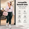 image:imageFit amp Fresh Remi Neoprene Lunch Bag for Women wIce Pack amp Containers  Machine Washable Lunch Box For Women Self Insulating Durable Neoprene Large Capacity For Nurses Teachers School WorkPink Ditsy Flowers