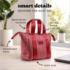 image:imageFit amp Fresh Remi Neoprene Lunch Bag for Women wIce Pack amp Containers  Machine Washable Lunch Box For Women Self Insulating Durable Neoprene Large Capacity For Nurses Teachers School WorkRed Gingham