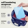 image:imageFit amp Fresh Remi Neoprene Lunch Bag for Women wIce Pack amp Containers  Machine Washable Lunch Box For Women Self Insulating Durable Neoprene Large Capacity For Nurses Teachers School WorkNavy