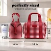 image:imageFit amp Fresh Remi Neoprene Lunch Bag for Women wIce Pack amp Containers  Machine Washable Lunch Box For Women Self Insulating Durable Neoprene Large Capacity For Nurses Teachers School WorkRed Gingham
