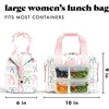 image:imageFit amp Fresh Remi Neoprene Lunch Bag for Women wIce Pack amp Containers  Machine Washable Lunch Box For Women Self Insulating Durable Neoprene Large Capacity For Nurses Teachers School WorkDainty Bows