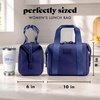 image:imageFit amp Fresh Remi Neoprene Lunch Bag for Women wIce Pack amp Containers  Machine Washable Lunch Box For Women Self Insulating Durable Neoprene Large Capacity For Nurses Teachers School WorkNavy