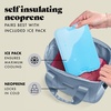 image:imageFit amp Fresh Remi Neoprene Lunch Bag for Women wIce Pack amp Containers  Machine Washable Lunch Box For Women Self Insulating Durable Neoprene Large Capacity For Nurses Teachers School WorkBlue