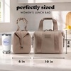 image:imageFit amp Fresh Remi Neoprene Lunch Bag for Women wIce Pack amp Containers  Machine Washable Lunch Box For Women Self Insulating Durable Neoprene Large Capacity For Nurses Teachers School WorkTaupe