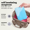 image:imageFit amp Fresh Remi Neoprene Lunch Bag for Women wIce Pack amp Containers  Machine Washable Lunch Box For Women Self Insulating Durable Neoprene Large Capacity For Nurses Teachers School WorkTaupe