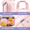 image:imageFit amp Fresh Remi Neoprene Lunch Bag for Women wIce Pack amp Containers  Machine Washable Lunch Box For Women Self Insulating Durable Neoprene Large Capacity For Nurses Teachers School WorkPink Gingham