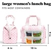 image:imageFit amp Fresh Remi Neoprene Lunch Bag for Women wIce Pack amp Containers  Machine Washable Lunch Box For Women Self Insulating Durable Neoprene Large Capacity For Nurses Teachers School WorkTiny Hearts