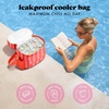 image:imageFit amp Fresh Sidekick Dual Compartment Insulated Soft Cooler Bag amp Lunch Box  Bottle Pocket Extra Storage Crossbody Strap 15Can Capacity LeakResistant Small Cooler For Beach Pool Work amp TravelDaiquiri Cabana Stripe