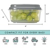 image:imageFit amp Fresh Small Plastic Containers With Lids 16 oz Small Snack Containers With Lids For Adults and Kids Reusable Leakproof Dressing and Condiment Containers With Two Attachable Ice Packs 4PK Light1 Cup