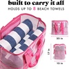 image:imageFit amp Fresh The Shore Thing XL Marine Grade Mesh Beach Bag Extra Large Beach Tote Durable Sandproof Oversized Pool BagFlamingo Pink