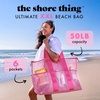 image:imageFit amp Fresh The Shore Thing XL Marine Grade Mesh Beach Bag Extra Large Beach Tote Durable Sandproof Oversized Pool BagFlamingo Pink