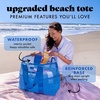 image:imageFit amp Fresh The Shore Thing XL Marine Grade Mesh Beach Bag Extra Large Beach Tote Durable Sandproof Oversized Pool BagMarina Blue