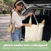 image:imageFit amp Fresh XL Insulated Cooler Bag for Groceries Collapsible Soft Cooler  LeakResistant EasytoClean amp Durable Food Carrier Thermal Cooler Bag Insulated Grocery Tote Bag Farmers Market Tote BagPina Colada