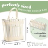 image:imageFit amp Fresh XL Insulated Cooler Bag for Groceries Collapsible Soft Cooler  LeakResistant EasytoClean amp Durable Food Carrier Thermal Cooler Bag Insulated Grocery Tote Bag Farmers Market Tote BagPina Colada
