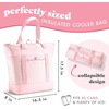 image:imageFit amp Fresh XL Insulated Cooler Bag for Groceries Collapsible Soft Cooler  LeakResistant EasytoClean amp Durable Food Carrier Thermal Cooler Bag Insulated Grocery Tote Bag Farmers Market Tote BagPink Gingham