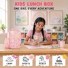 image:imageFit amp Fresh x Pipsticks Insulated Kids Lunch Bag wIncluded Sticker Sheet  Bottle Pocket Easy Carry Handle BPAFree EasytoClean LeakResistant Kids Lunch Bag School Toddler Lunch BoxPink Gingham