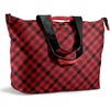 image:imageFit amp Fresh All The Things XL Beach Bag for Women Oversized Travel Tote  Zip Closure 3 Interior Pockets 1 Large Zip Pocket Dual Carry Handles Canvas Weekender  Pool College Laundry GroceriesRed Checkered