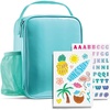 image:imageFit amp Fresh DIY Sticker Lunch Bag For Kids Insulated Lunch Box For Kids Boys amp Girls With 3 Matching Snack Containers amp 2 Sticker Sets School Lunch Box BlackLight Blue