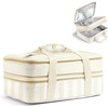 image:imageFit amp Fresh Insulated Double Decker Casserole Carrier for Hot amp Cold Food  Fits two 9x13 pans Expandable LeakResistant Durable Portable Food Carrier For Potlucks Tailgating Picnics PartiesPina Colada Stripe