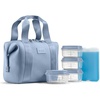 image:imageFit amp Fresh Remi Neoprene Lunch Bag for Women wIce Pack amp Containers  Machine Washable Lunch Box For Women Self Insulating Durable Neoprene Large Capacity For Nurses Teachers School WorkBlue