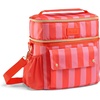 image:imageFit amp Fresh Sidekick Dual Compartment Insulated Soft Cooler Bag amp Lunch Box  Bottle Pocket Extra Storage Crossbody Strap 15Can Capacity LeakResistant Small Cooler For Beach Pool Work amp TravelDaiquiri Cabana Stripe