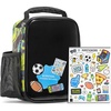 image:imageFit amp Fresh x Pipsticks Insulated Kids Lunch Bag wIncluded Sticker Sheet  Bottle Pocket Easy Carry Handle BPAFree EasytoClean LeakResistant Kids Lunch Bag School Toddler Lunch BoxBlack