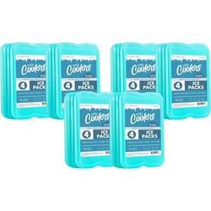 image:imageCool Coolers by Fit amp Fresh 4 Pack XL Slim Ice Packs Quick Freeze Space Saving Reusable Ice Packs for Lunch Boxes or CoolersGreen 8 Pack