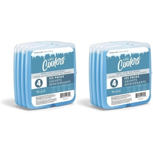image:imageCool Coolers by Fit amp Fresh Slim Ice Packs Quick Freeze Reusable Ice Packs for Lunch Boxes amp Coolers LongLasting Space Saving Lunch Ice Packs Blue 4PkBlue 8 Pack