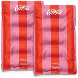 image:imageCool Coolers by Fit amp Fresh XL Soft Ice Packs for Coolers amp Lunch Bags 2pk  LongLasting Large Reusable Freezer Packs BPAFree Flexible Lunch Box Ice Packs for Work School Breastmilk amp BeachPink Stripe