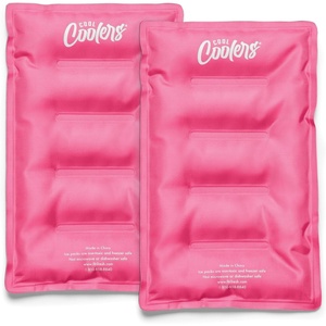 image:imageCool Coolers by Fit amp Fresh XL Soft Ice Packs for Coolers amp Lunch Bags 2pk  LongLasting Large Reusable Freezer Packs BPAFree Flexible Lunch Box Ice Packs for Work School Breastmilk amp BeachHot Pink