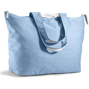 image:imageFit amp Fresh All The Things XL Beach Bag for Women Oversized Travel Tote  Zip Closure 3 Interior Pockets 1 Large Zip Pocket Dual Carry Handles Canvas Weekender  Pool College Laundry GroceriesDenim Blue