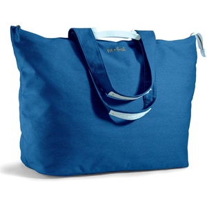 image:imageFit amp Fresh All The Things XL Beach Bag for Women Oversized Travel Tote  Zip Closure 3 Interior Pockets 1 Large Zip Pocket Dual Carry Handles Canvas Weekender  Pool College Laundry GroceriesCobalt