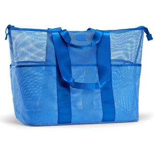 image:imageFit amp Fresh The Shore Thing XL Marine Grade Mesh Beach Bag Extra Large Beach Tote Durable Sandproof Oversized Pool BagMarina Blue