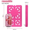 image:imageCool Coolers by Fit amp Fresh Fashion XL Reusable Ice Packs for Coolers 2pk  LongLasting Powerful Freeze Space Saving BPAFree Stylish Freezer Packs for Cooler Lunch Boxes School Camping amp BeachHot Pink  XLarge 2PK